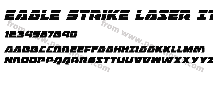 Eagle Strike Laser ItalicPreview