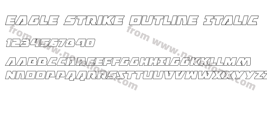 Eagle Strike Outline ItalicPreview