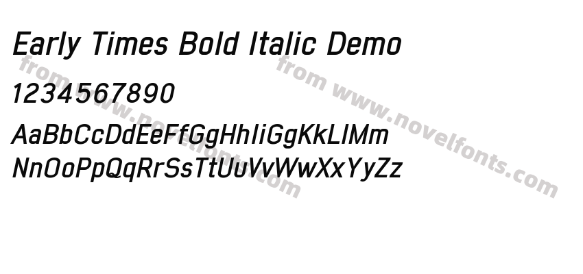 Early Times Bold Italic DemoPreview