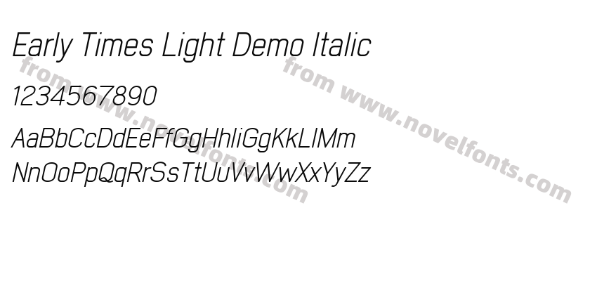 Early Times Light Demo ItalicPreview