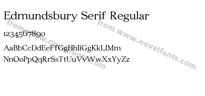 Edmundsbury Serif RegularPreview