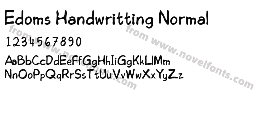 Edoms Handwritting NormalPreview