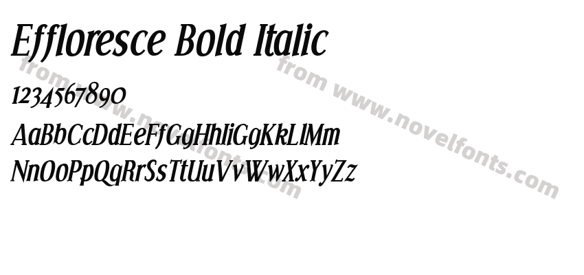 Effloresce Bold ItalicPreview