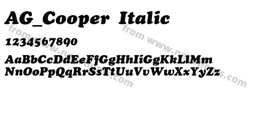 AG_Cooper ItalicPreview