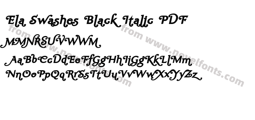 Ela Swashes Black Italic PDFPreview