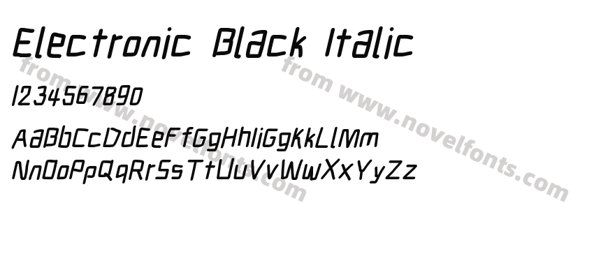 Electronic Black ItalicPreview