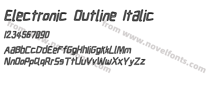 Electronic Outline ItalicPreview