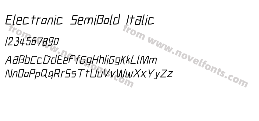 Electronic SemiBold ItalicPreview