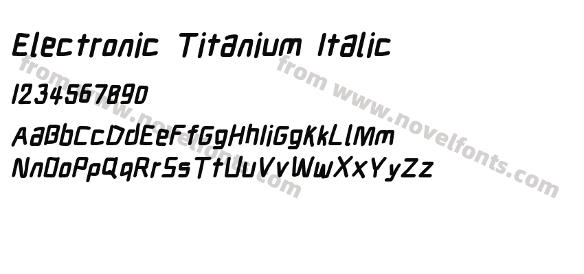 Electronic Titanium ItalicPreview