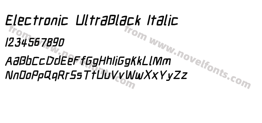 Electronic UltraBlack ItalicPreview