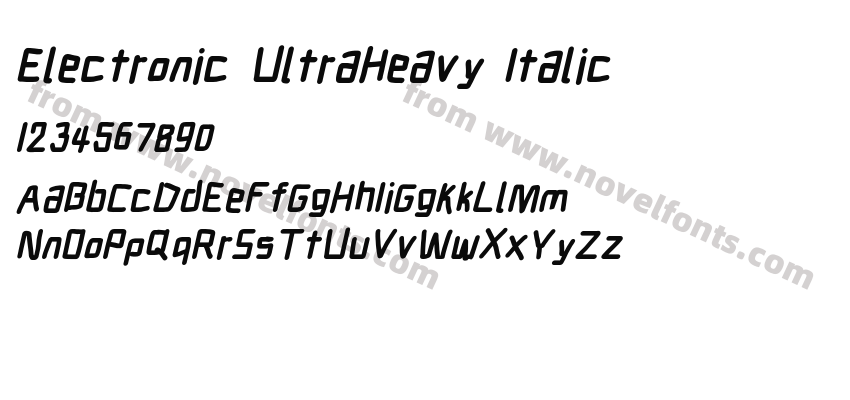 Electronic UltraHeavy ItalicPreview