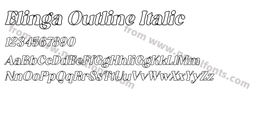 Elinga Outline ItalicPreview