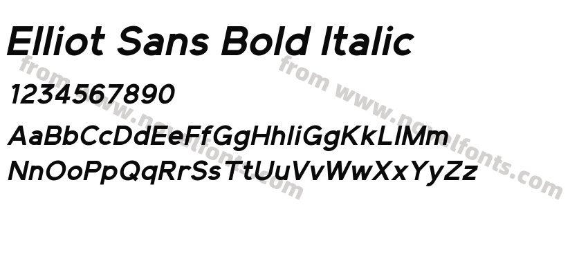 Elliot Sans Bold ItalicPreview