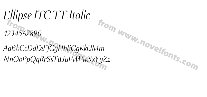 Ellipse ITC TT ItalicPreview