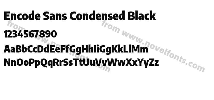 Encode Sans Condensed BlackPreview