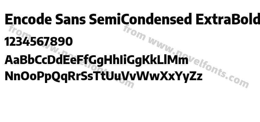 Encode Sans SemiCondensed ExtraBoldPreview