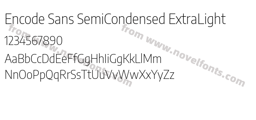 Encode Sans SemiCondensed ExtraLightPreview