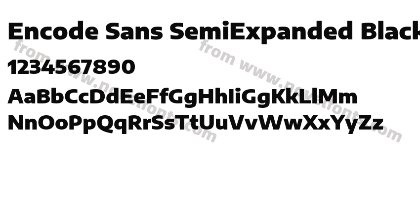 Encode Sans SemiExpanded BlackPreview