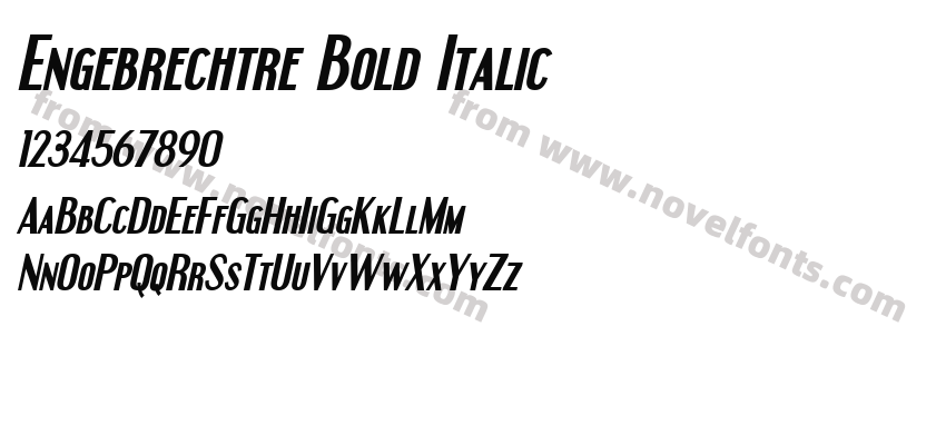 Engebrechtre Bold ItalicPreview