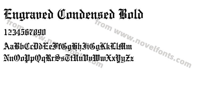 Engraved Condensed BoldPreview