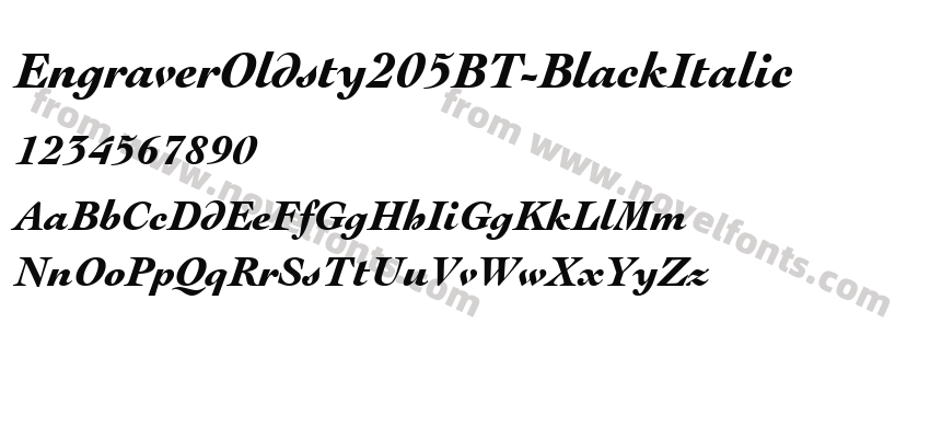 EngraverOldsty205BT-BlackItalicPreview