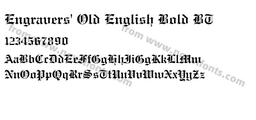 Engravers' Old English Bold BTPreview