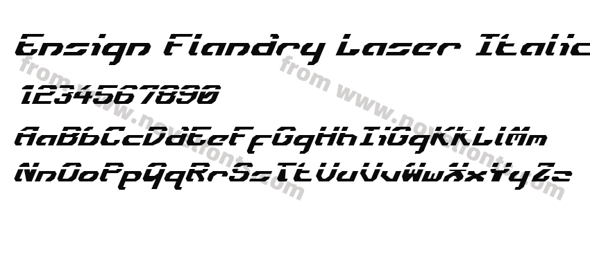 Ensign Flandry Laser ItalicPreview