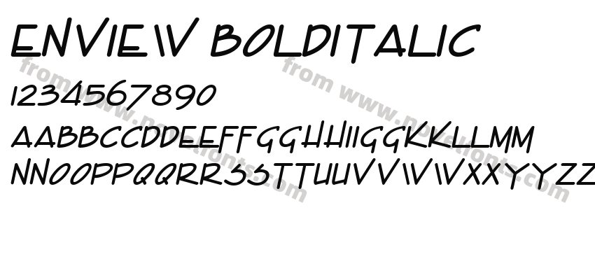 Enview BoldItalicPreview