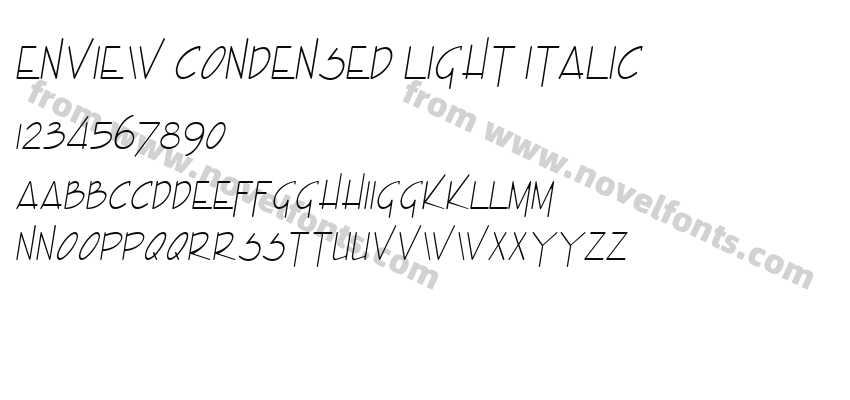 Enview Condensed Light ItalicPreview