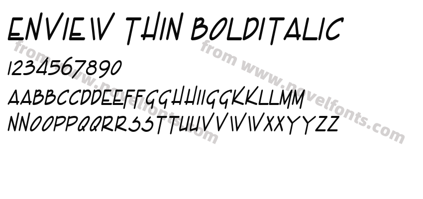 Enview Thin BoldItalicPreview