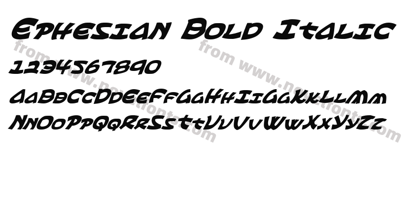 Ephesian Bold ItalicPreview