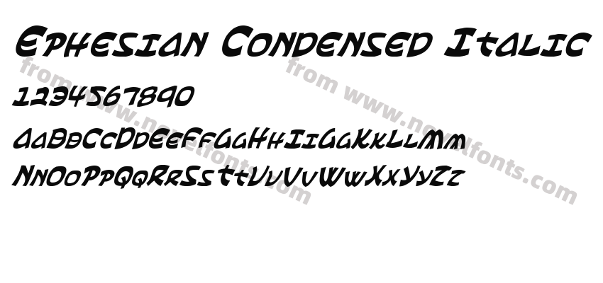 Ephesian Condensed ItalicPreview