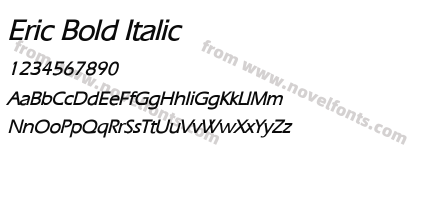 Eric Bold ItalicPreview