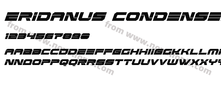 Eridanus Condensed ItalicPreview