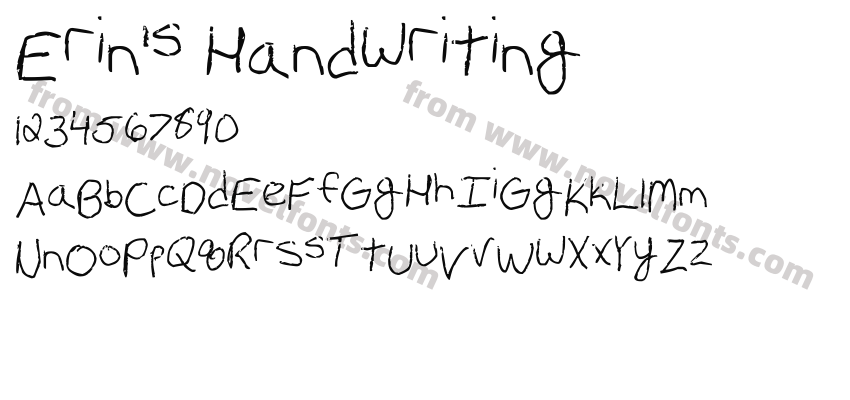 Erin's HandwritingPreview