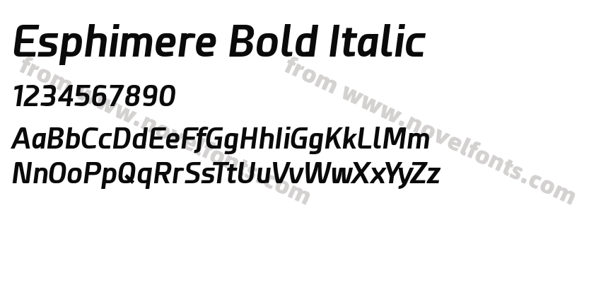 Esphimere Bold ItalicPreview