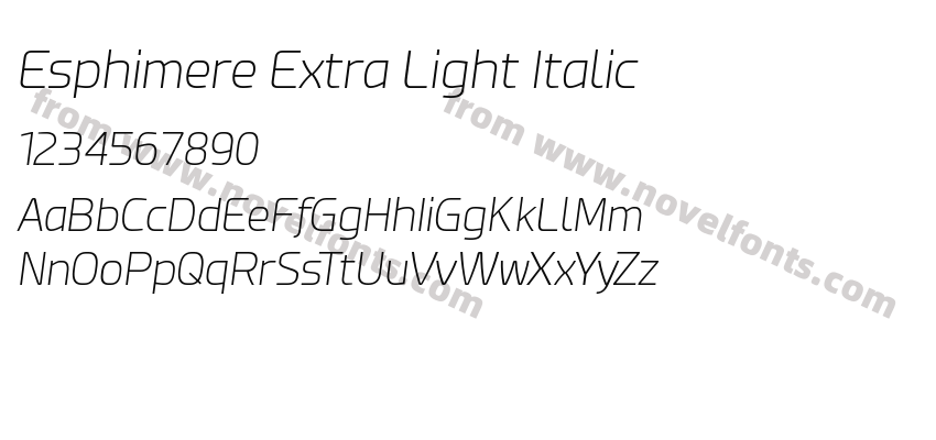 Esphimere Extra Light ItalicPreview