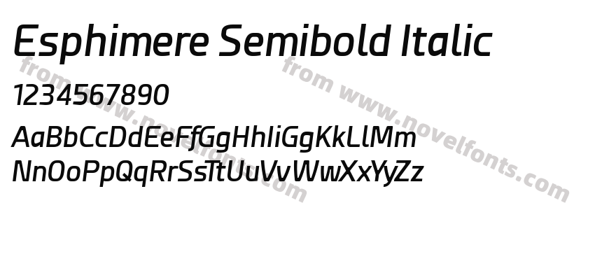 Esphimere Semibold ItalicPreview