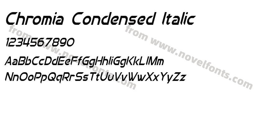 Chromia Condensed ItalicPreview