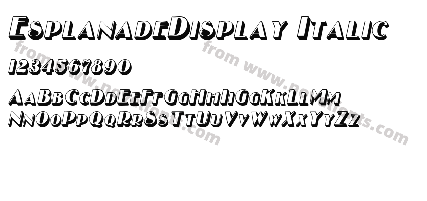 EsplanadeDisplay ItalicPreview