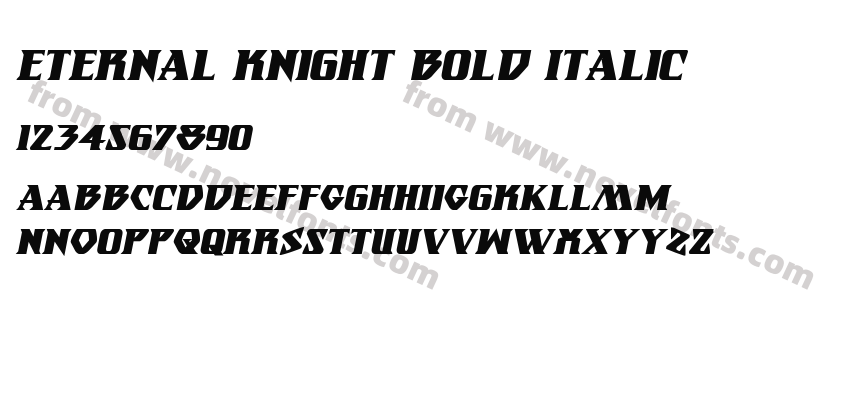 Eternal Knight Bold ItalicPreview