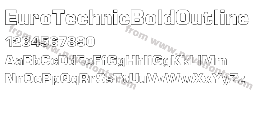 EuroTechnicBoldOutlinePreview