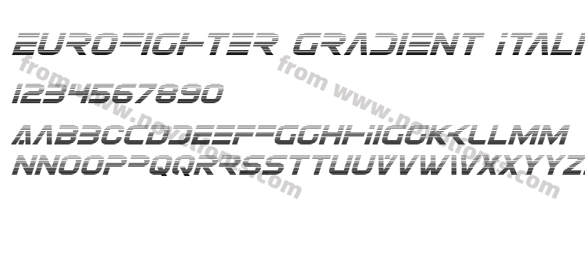 Eurofighter Gradient ItalicPreview