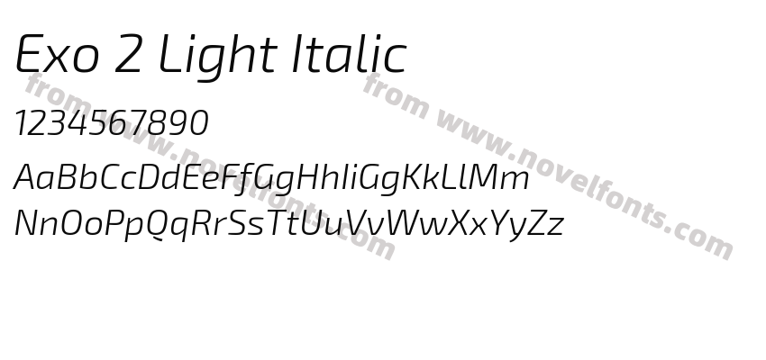 Exo 2 Light ItalicPreview