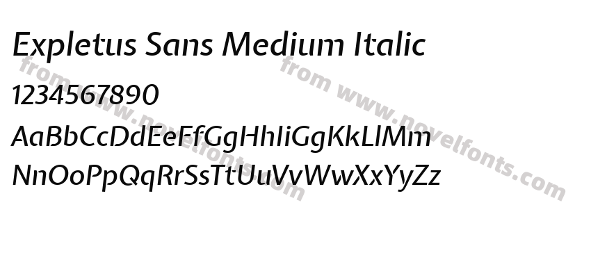 Expletus Sans Medium ItalicPreview