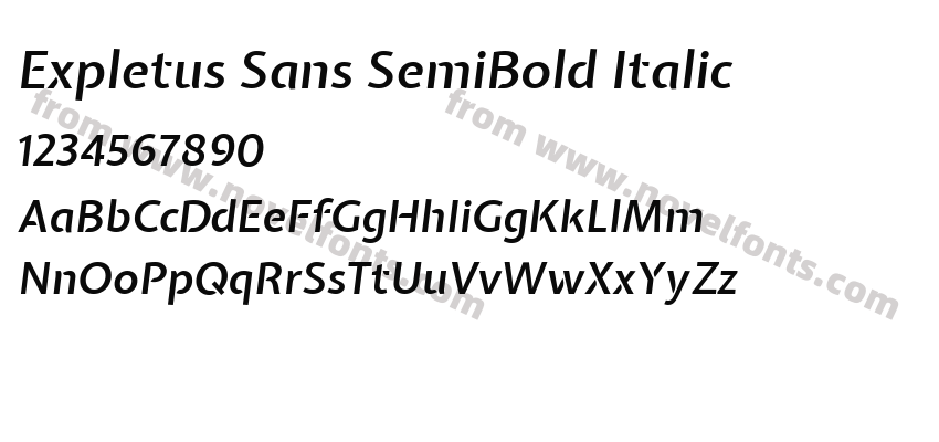 Expletus Sans SemiBold ItalicPreview