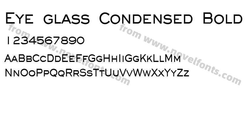 Eye glass Condensed BoldPreview