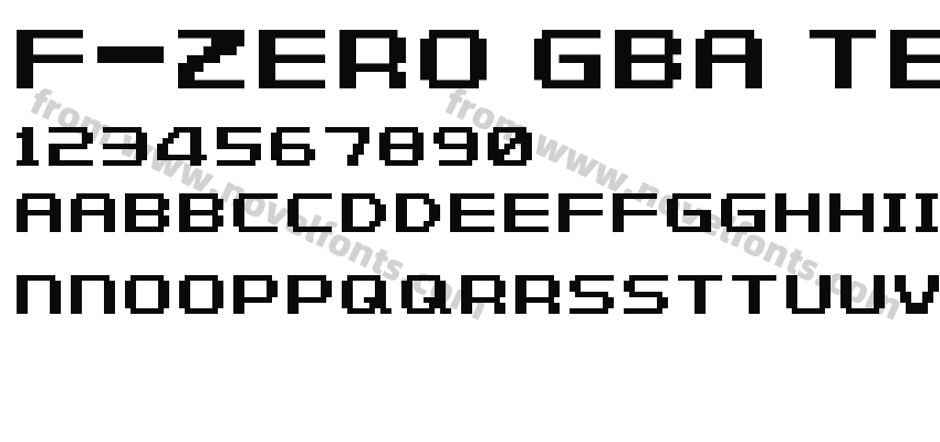 F-Zero GBA Text 1 RegularPreview