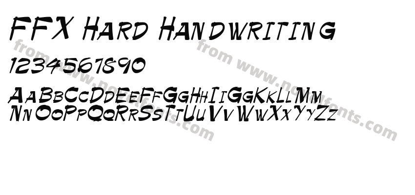 FFX Hard HandwritingPreview