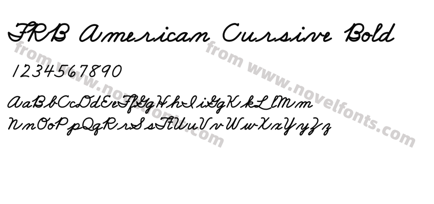 FRB American Cursive BoldPreview